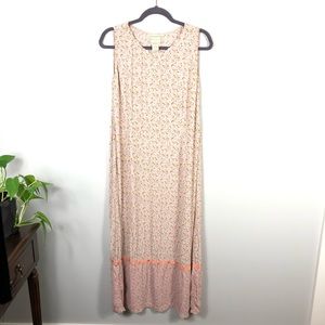 April Cornell Cottage Core Sleeveless Maxi Dress L